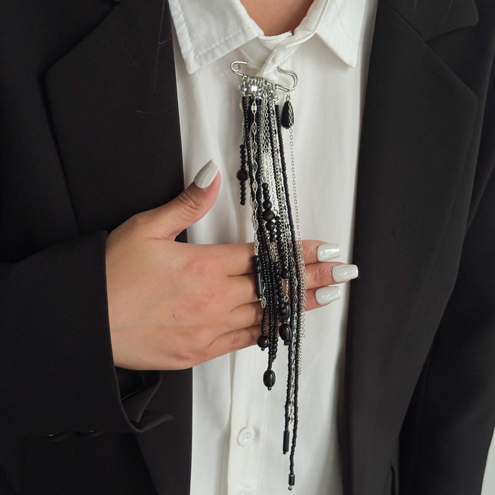 Multifunctional Brooch Copper Chain Crystal Brooch Fixed Pin Brooch Personalized For Athleisure Dress Work