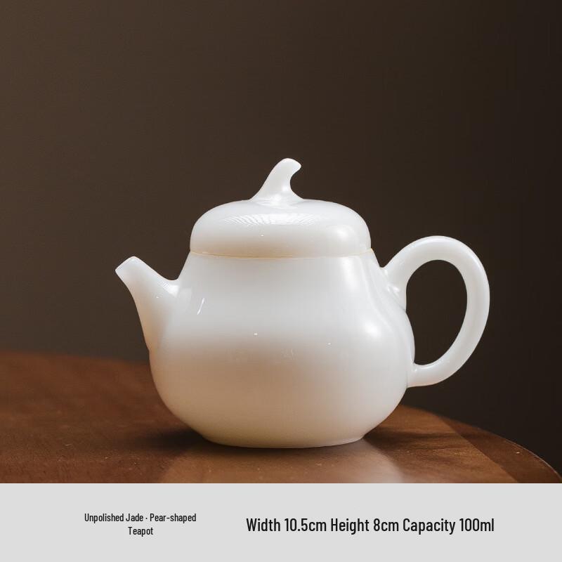 Ice Jade White Porcelain Teapot