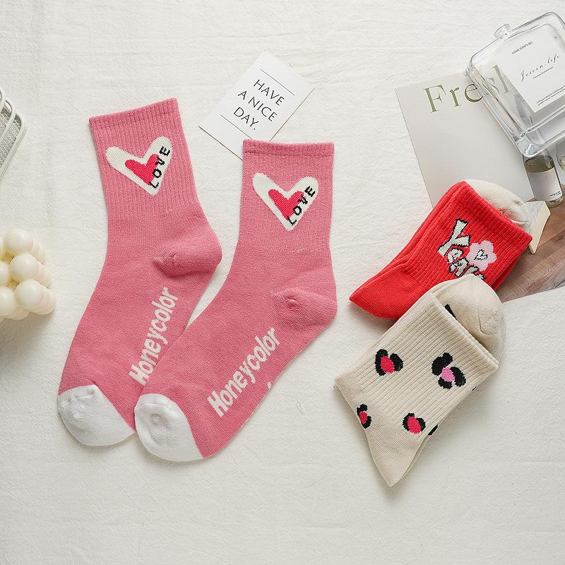 Women's Long Cotton Socks Mid-tube Outer Wear Online Celebrity All-match Street Ins Trendy Retro High Socks