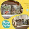 Easter Spring Bunny Cushions Pillowcase Polyester Cushion Cover Throw Pillow Pillowcover Home Car Sofa Decor