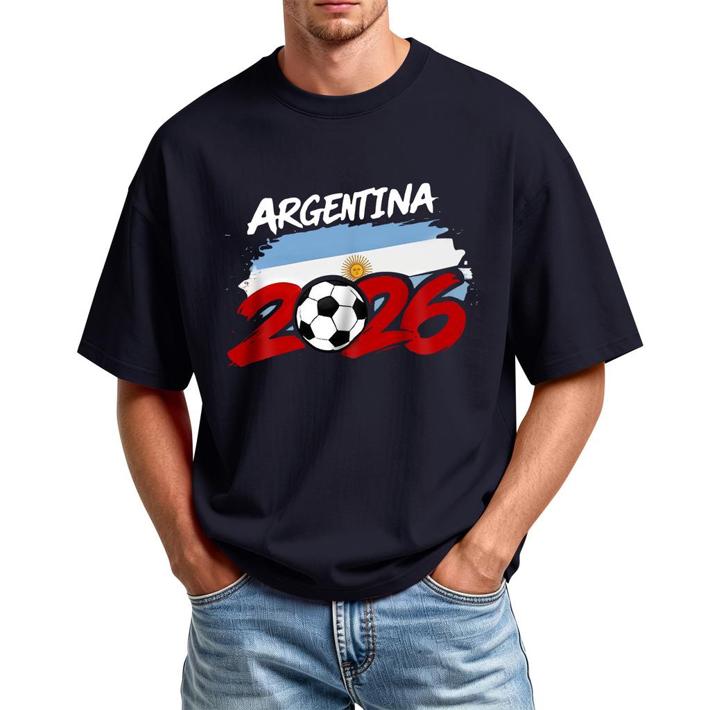Men's Printed Round Neck T-Shirt Casual Sports Short-Sleeve Top