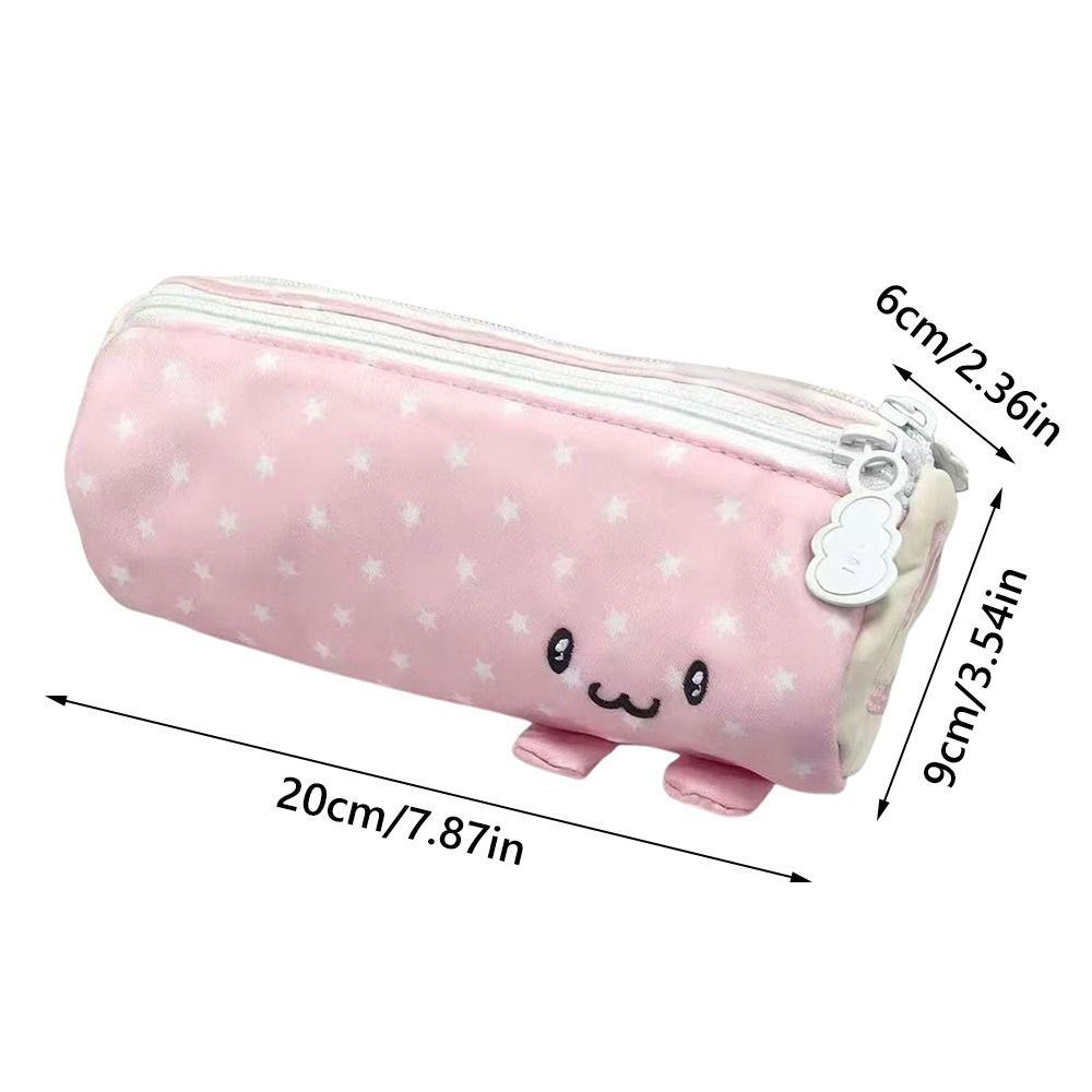 Portable Pen Bag Pink Towel Roll Pen Pouch Durable Stationery Storage Bag  School Supplies