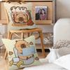 Cute Anime CapybaraS Pillow Case Removable Washable Cushion Cover – All-Season Soft Linen