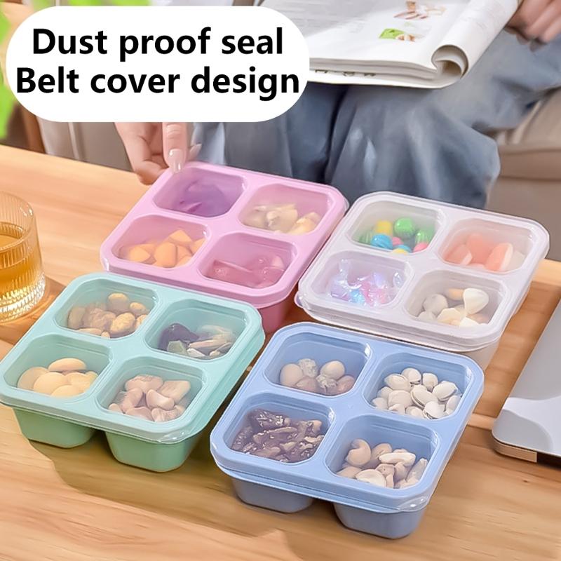 Multiple Compartment Bentos Snacks Box Reusable Meal Preparation Container for Kids and Adults Food Storage Organizer