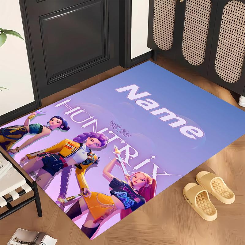 HUNTRIX (14) Personalized Name Office Carpet Stylish Decor for Living Room Bedroom Kitchen