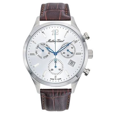 Urban Chrono Leather Strap Silver Dial Quartz H411CHALS Men's Watch