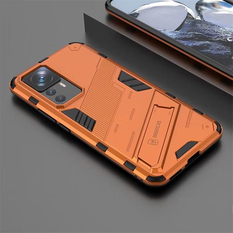 

Для Xiaomi 12S 12T Pro 12SUltra 12X 12Lite Poco F3 F4 GT X4 M4 M5 Pro C50 X4NFC 4G 5G противоударный жесткий бронированный чехол-подставка для телефона задняя крышка For Xiaomi Poco M4 Pro 5G оранжевый