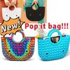 Large Size Pop It Popit Handbag With Colorful Rainbow Design For Ultimate Stress Relief