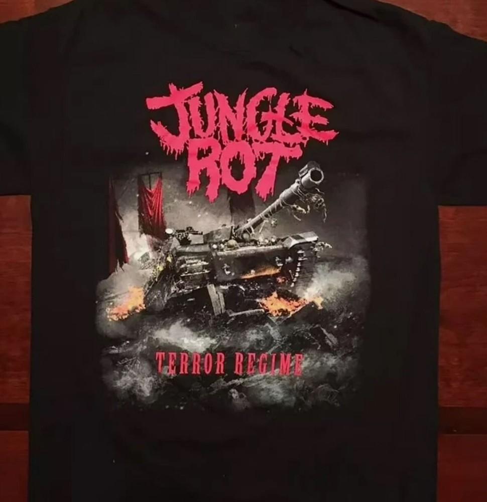 COLLECTION Hot Jungle Rot Band Black T-Shirt Cotton S-5XL Unisex T-Shirt XXXXL
