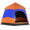 Six Man Hexagon Camping Tent with Hang Hook and Carry Bag - Orange and Blue