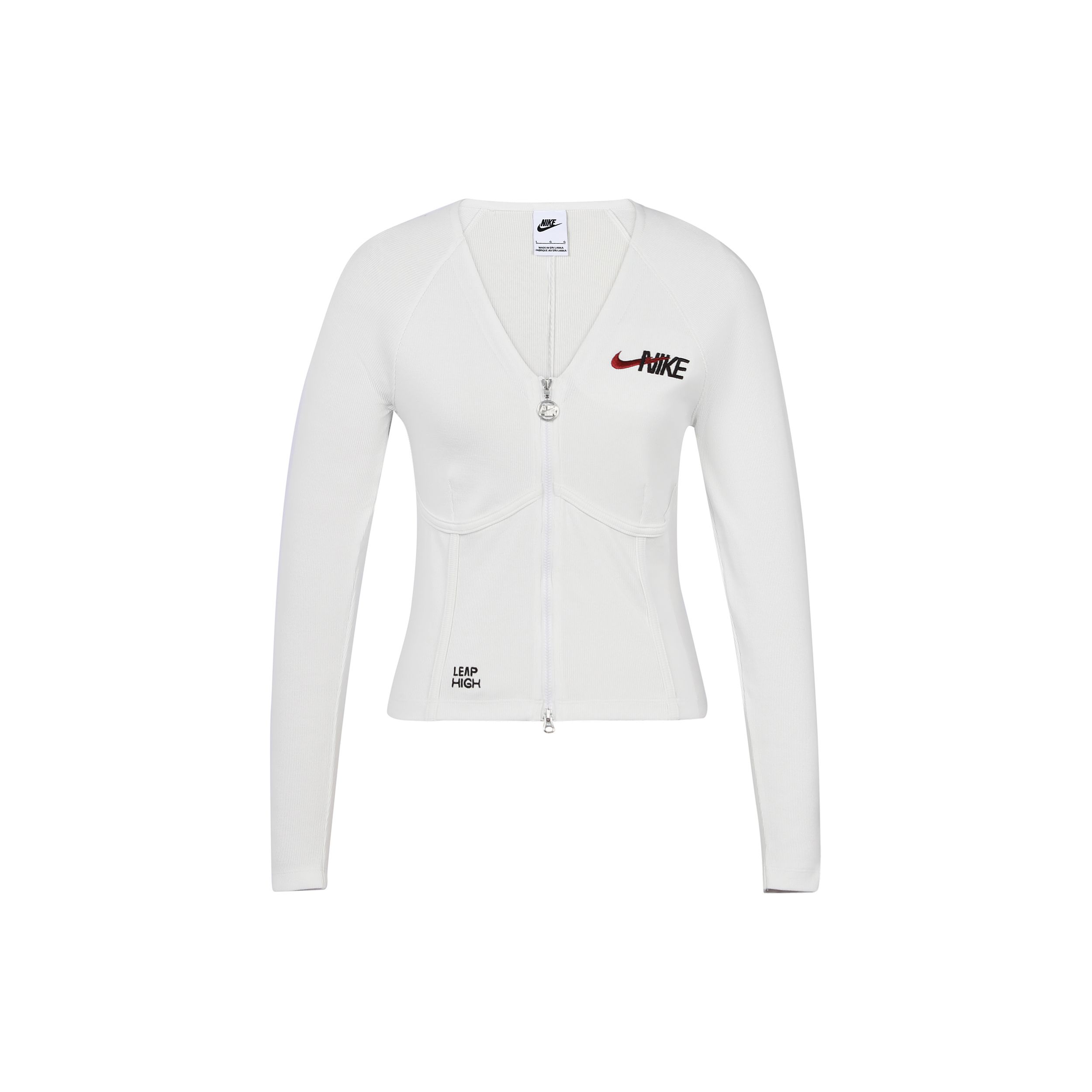 

Nike Cny Series Letter Logo Embroidered V-Neck Open Fishbone Zipper Jacket Women Jackets White FD4797-121 S