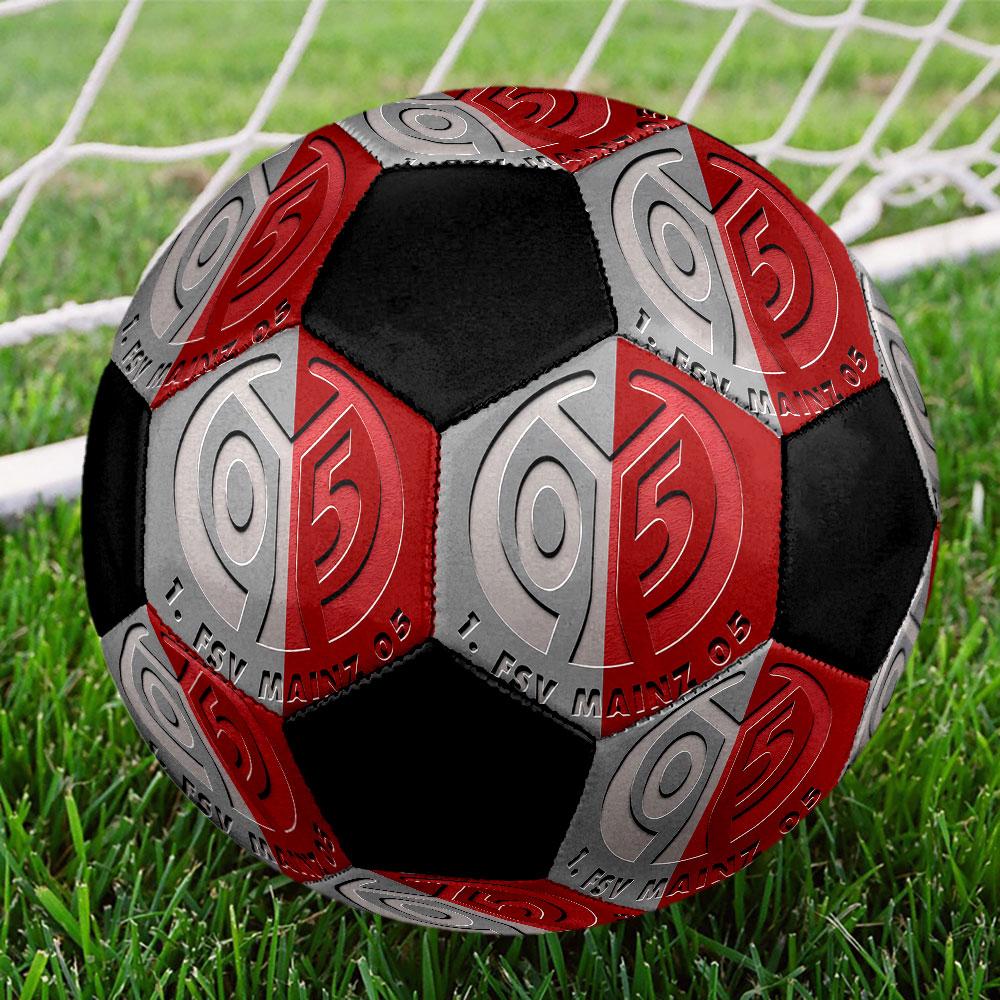 FSV Mainz Soccer Ball Size 5 Colorful Machine Stitched PVC Competition Ready Durable High-Bounce