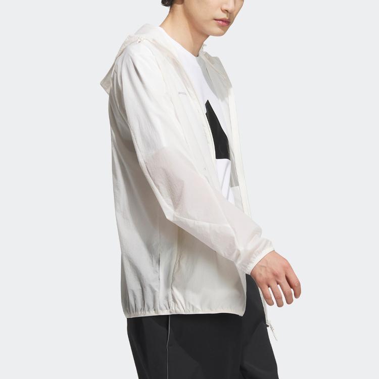 Adidas Th Lw Wv Kapuzen-Zip-Jacke Herren Oberbekleidung Rosa Weiß IA8136