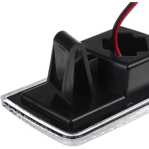 LED Front Bumper Side Marker Lights Smoke Lens/White Light, Compatible with Chrysler 300 300C Models 2005-2010, Front Fender Marker Lamps