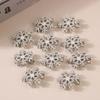 High-End Rhinestone Snowflake Hair Clip - Full Diamond Metal Duckbill for Frizzy Hair