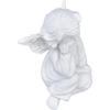 Cherub Statue Synthetic Resin Material Lovely Style White Baby Figurines for Party Decorations Decorative Sculpture Ornament Toy(Right)