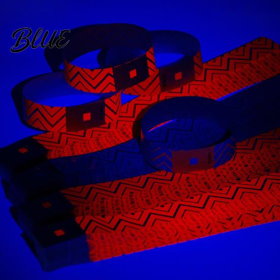 Festival Wristbands 100 Pcs Disposable Paper Fluorescent Adhesive Event Wrist