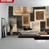 2D Vintage Textured Abstract Rectangle Tapestry Earthy Brown and Black Design