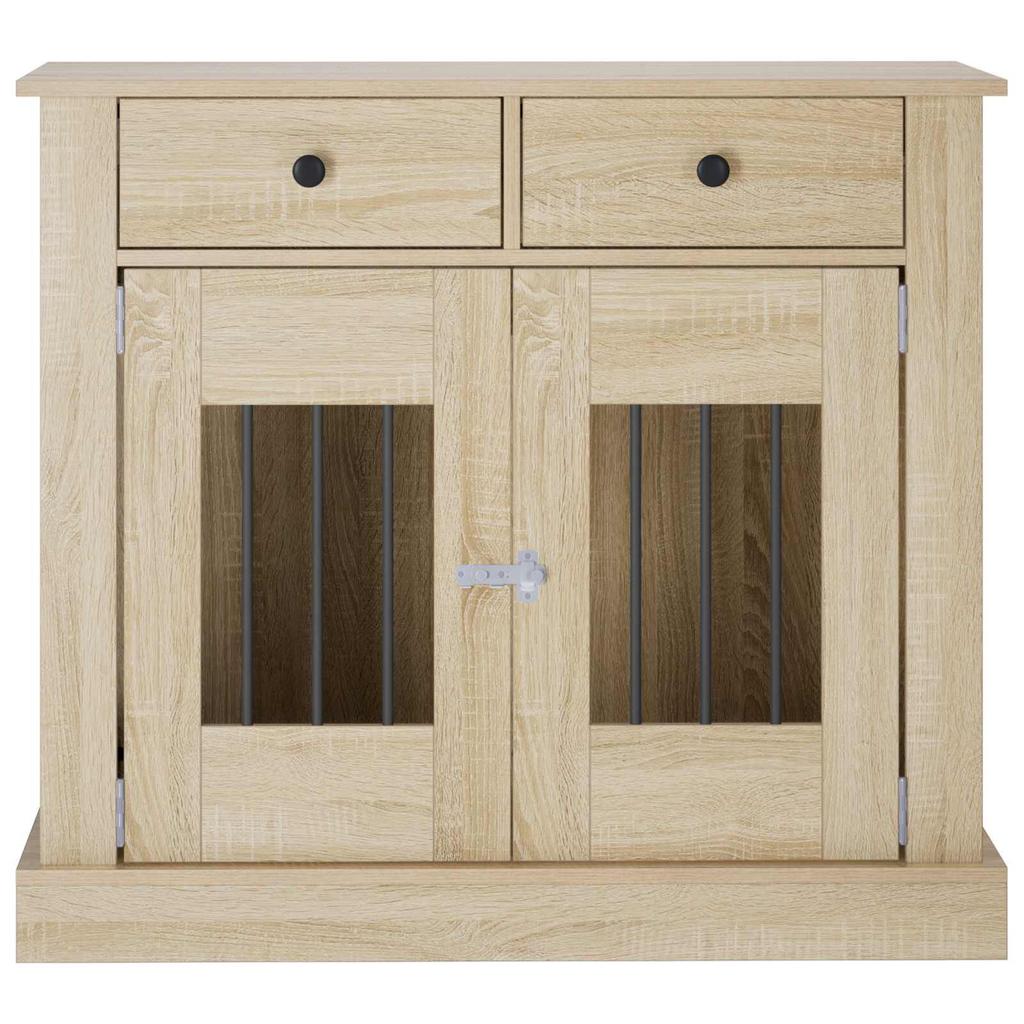 VidaXL Hundeboxmöbel Sonoma Eiche 90 x 47,5 x 80 cm