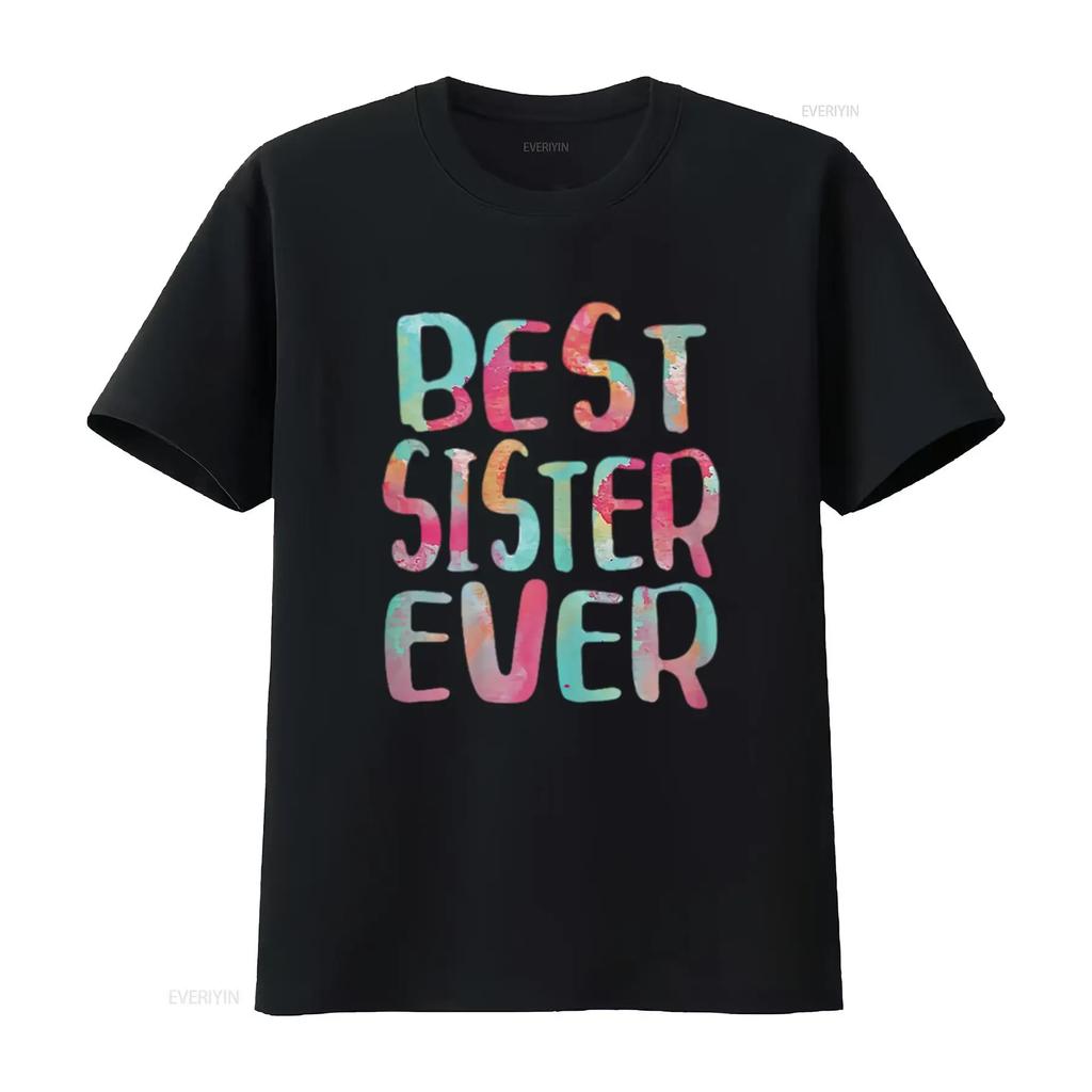 Best Sister Ever Womens T Shirt Mother s Day White vintage Washed fashion Casual Stylish Unisex Top For Everyday Wear homme
