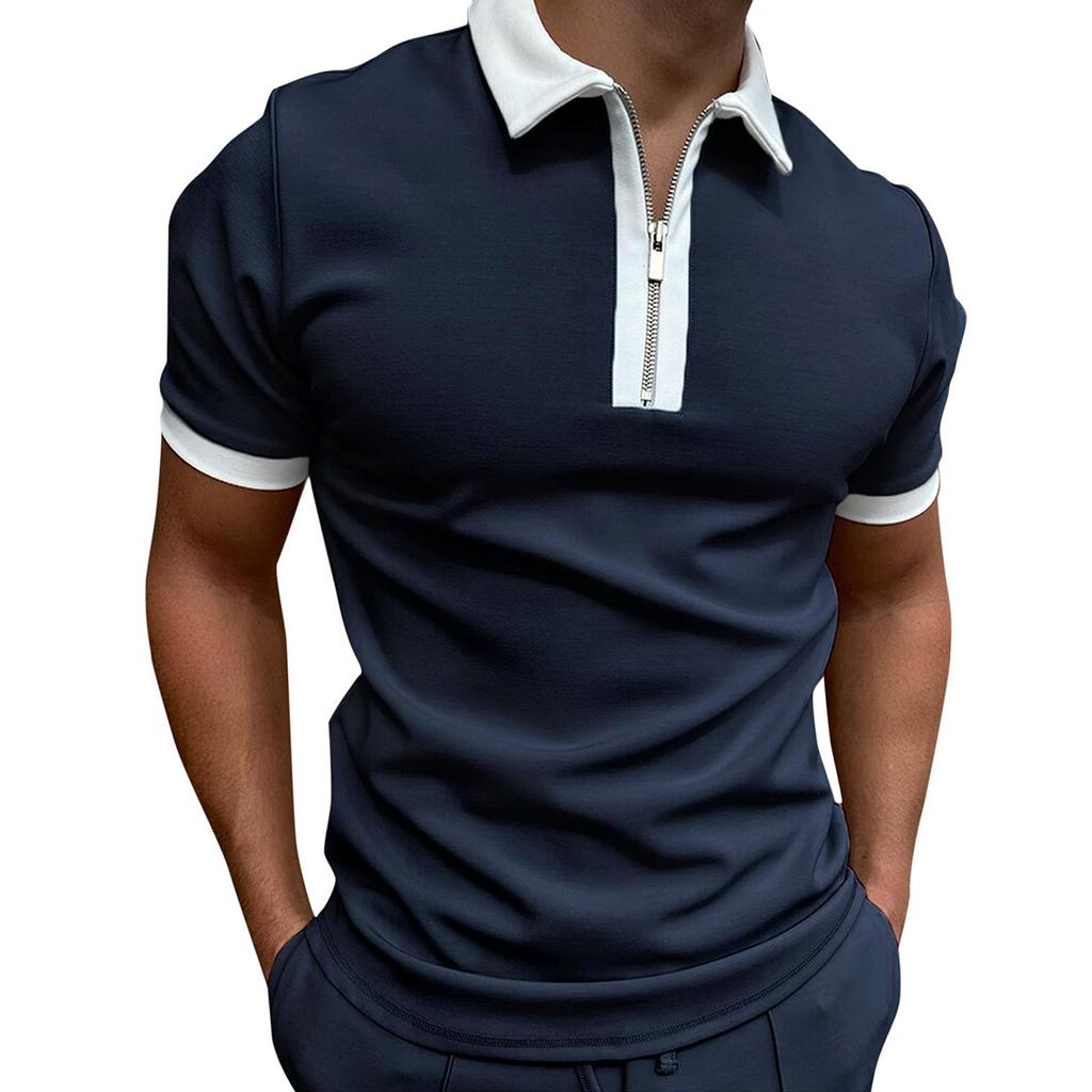 Men's Shirt Golf Shirt Retro Color Contrast Outdoor Street Short Sleeves Button-Down Print Clothing Apparel Fashion Designer Casual Breathable