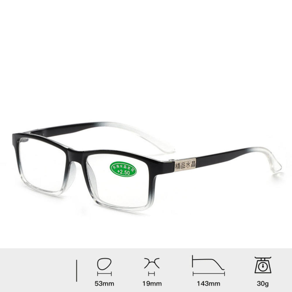 

Men Women Reading Glasses with Gradient Frame Lightweight Comfortable Presbyopia Eyeglasses for Elderly +100 to +400 Diopters -400 чорний