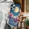 Phone Case: 2D Flat Design Suitable for iPhone 18 17 16 15 14 13 Pro Film Protective Case, Couple Style, Sleeping Unicorn, Christmas and Halloween Hol