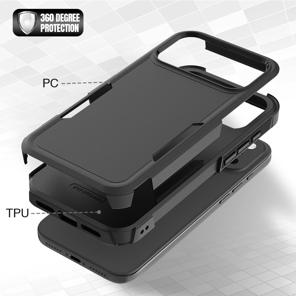New TPU/PC Case for iPhone 17 Air iPhone17 16 Plus Pro Max 16e Shockproof Phone Cover Armor Shell Dual Layer Protection Funda Capa