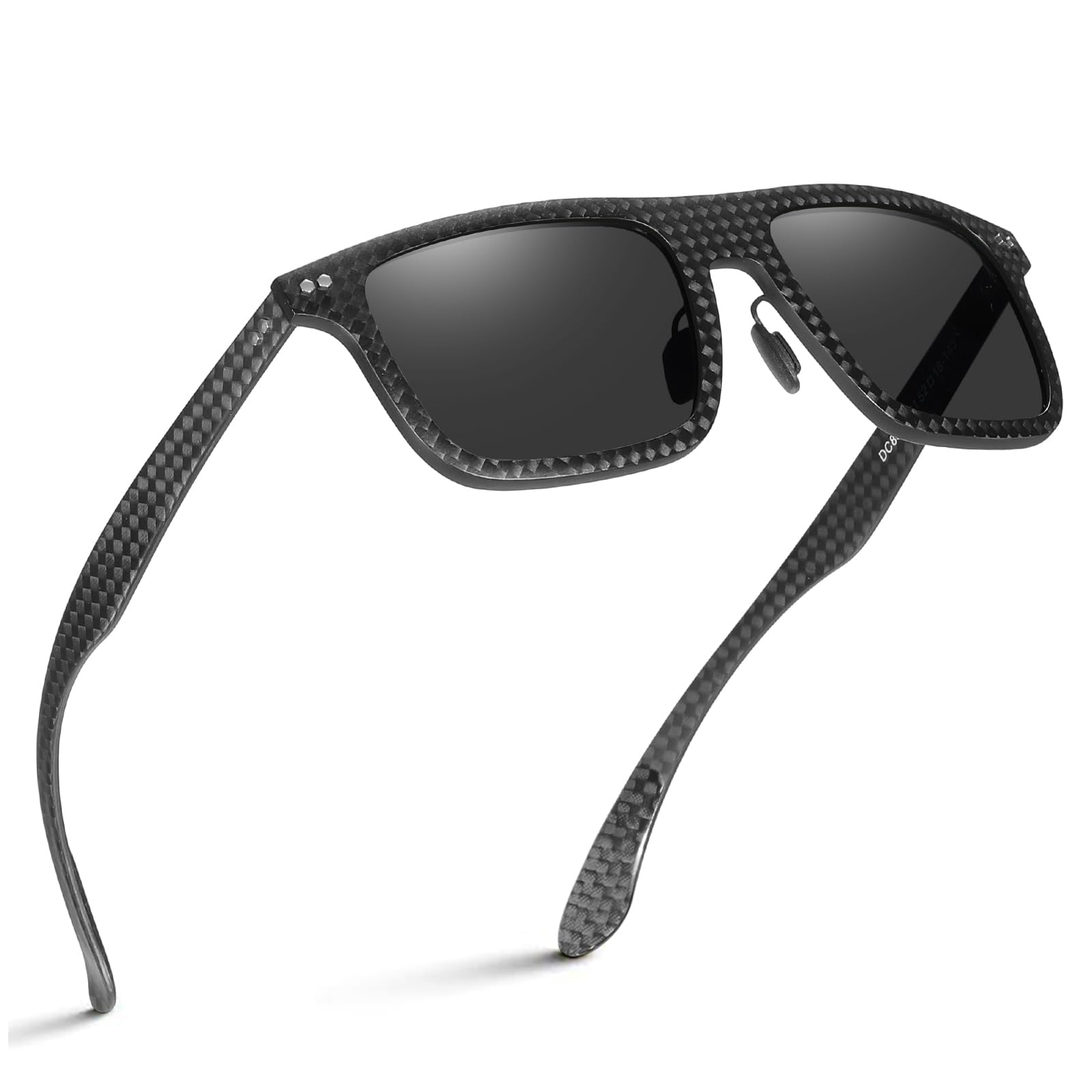 

DUCO Polarized Full Carbon Fiber UV Wellington for Driving and 8325 Men s Sunglasses, Design, Protection, Style, Stylish, Fishing, (Matte Black-Gray)