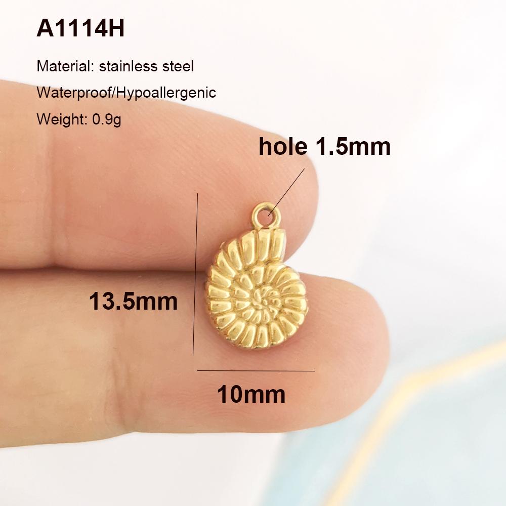 2pcs/lot Pendant Charm Fish Ocean Shark Starfish Lobster Coral Necklace Earring Stainless Steel Gold PVD Red