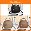 Pu Leather Small Round Crossbody Bag For Casual Travel Women