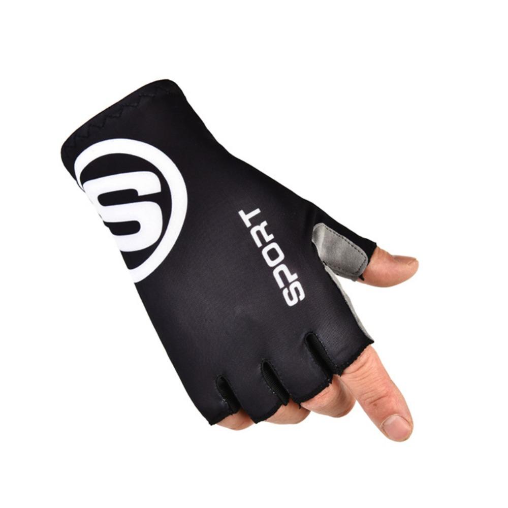 

Велоперчатки с половиной пальцев мужские и женские для горного велосипеда велосипедные солнцезащитные нескользящие износостойкие из ледяного шелка дышащие перчатки для занятий спортом на открытом воздухе XL чёрный