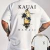 Vintage Kauai Hawaii Surf Print Unisex 100% Baumwolle T-Shirt Lässige Rundhals Kurzarm Oberteile Streetwear T-Shirts