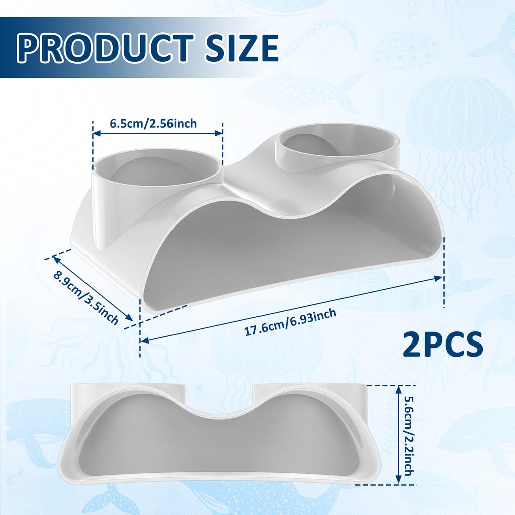 1/2Pcs Aquarium Underground Tunnel Two Hole and L Shaped Design Viewing Fish Shrimp Under Plastic Fish Tank Decoration Accessory