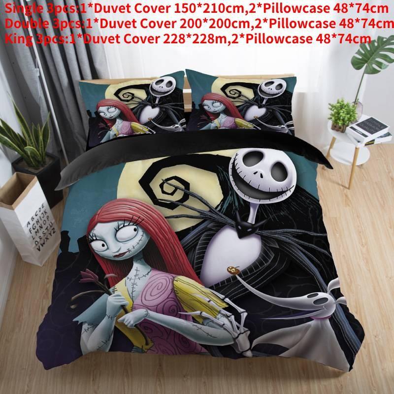 Custom Digital Print 90gsm Nordic Style Three Piece Bedding Set With Pillow Cases And Duvet Cover