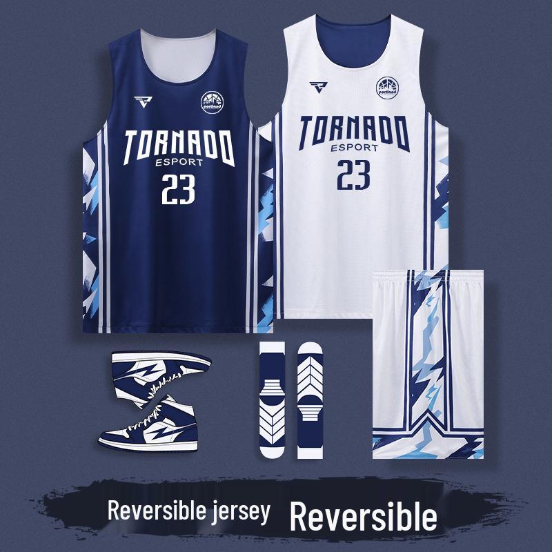 

Children’s Reversible Basketball Uniform Set for Boys and Girls – Perfect for Competitions and Team Training. 3XL (Height 175-180cm)