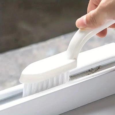 Brosse de Nettoyage pour Fissures Outil de Nettoyage Manuel pour Espaces Étroits pour Rails de Fenêtre, Joints de Carrelage, Salle de Bain, Cuisine et Joints de Porte Brosse de Nettoyage Ménager