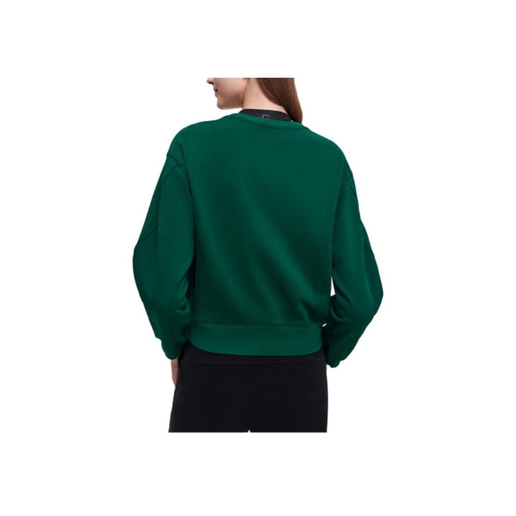 Fila Solid Color Round Neck Pullover Long Sleeve Sweatshirt Women Sweatshirt Wheat-Green F11W319208F-GN