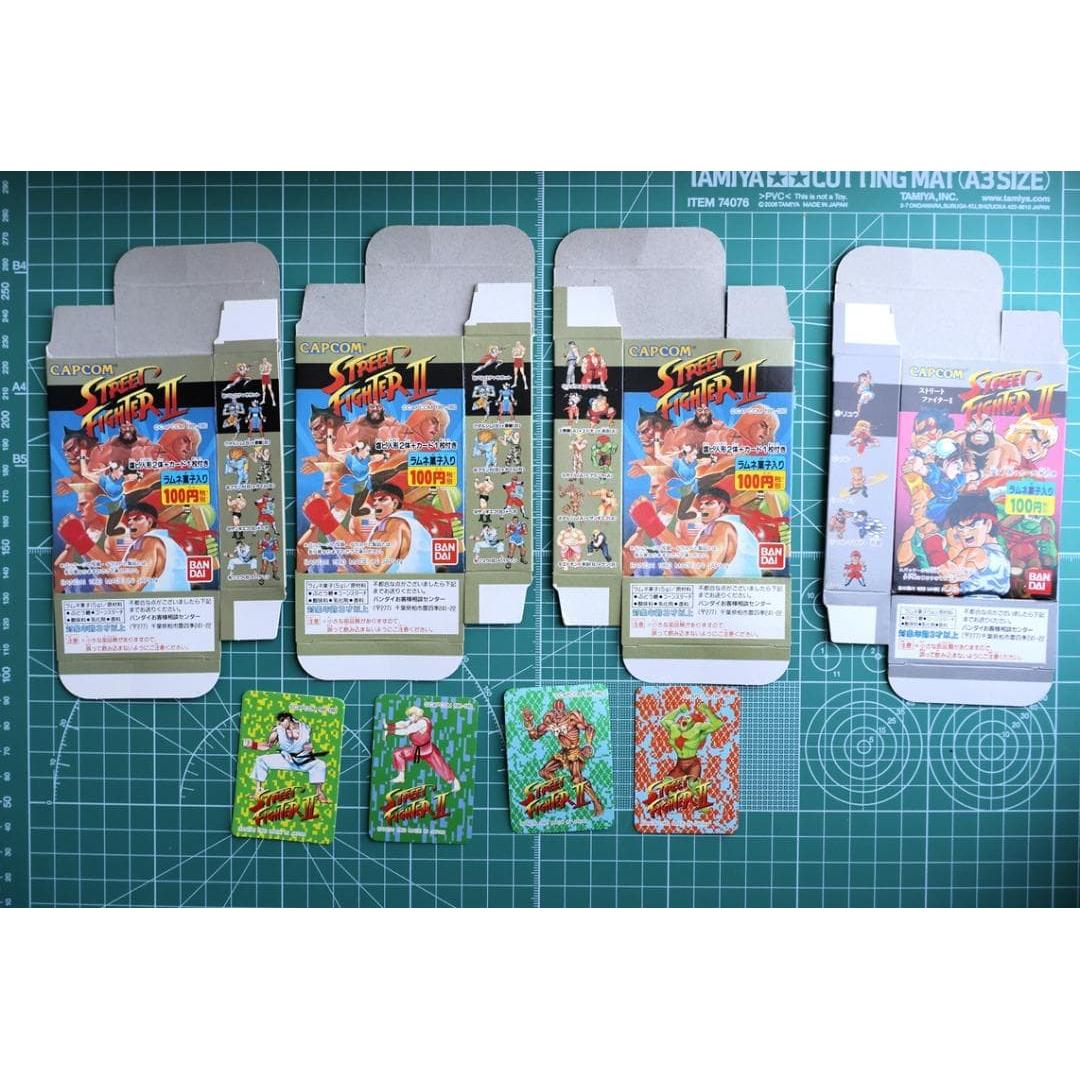 Used 90 s *Empty box*Bandai Candy Toy Street Fighter II Card