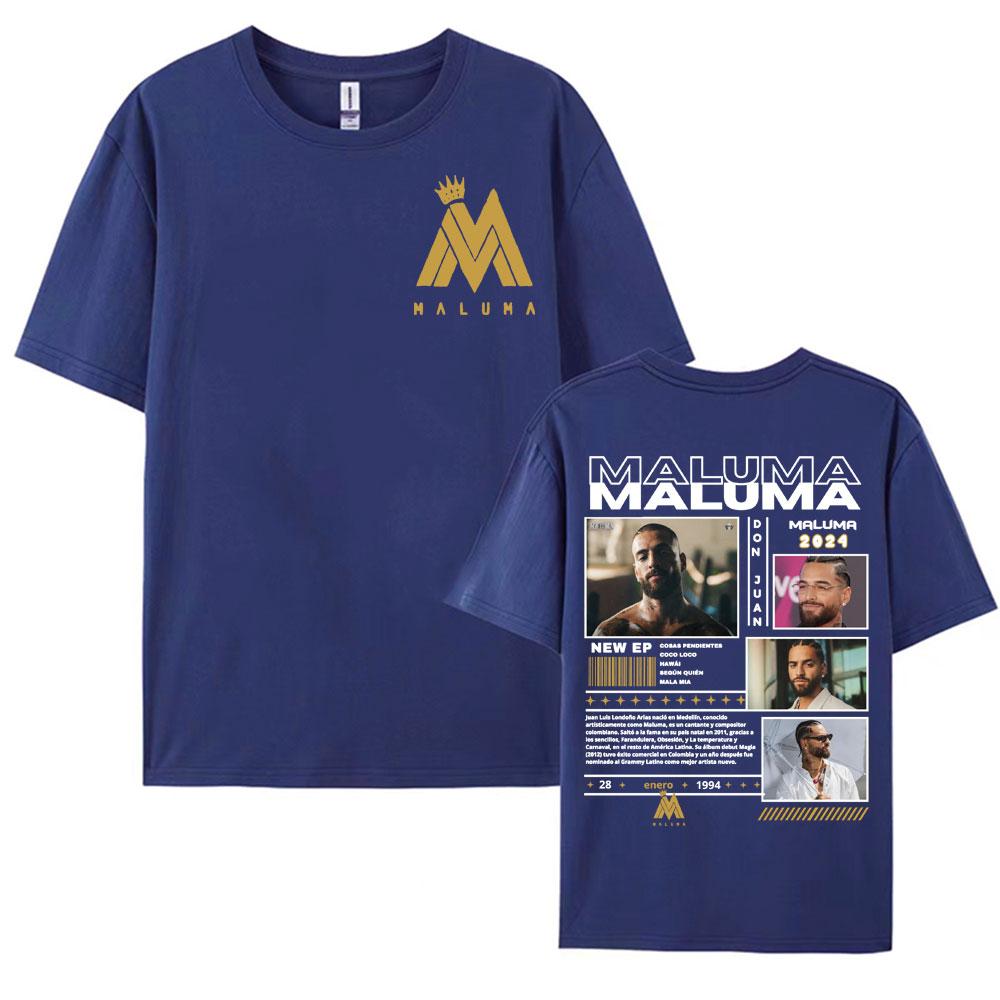 Rapper Maluma Don Juan Tour Graphic T Shirts Mens Clothing Harajuku Punk Hip Hop Tshirt Unisex Fashion Casual Oversized T Shirt
