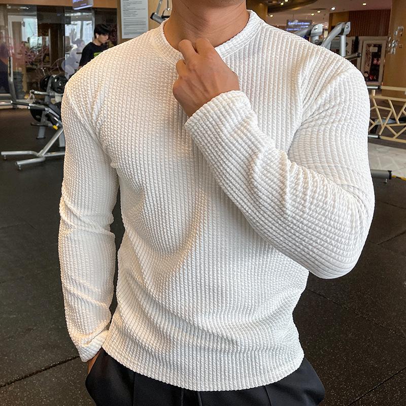 Men's European American Fashion Knit Sweater - Autumn/Winter Long Sleeve Top, Thick Knitwear for Youth
