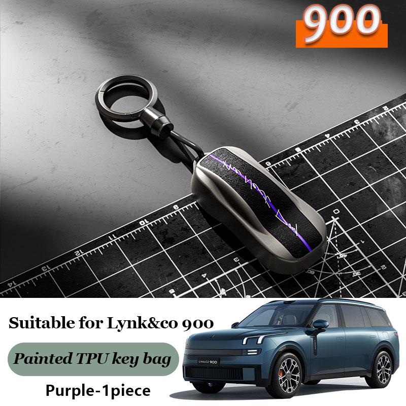 Moulures intérieures pour étui de clé de voiture LYNK&CO 900, porte-clés, accessoires auto, télécommande intelligente, coque de protection, style TPU, tout inclus