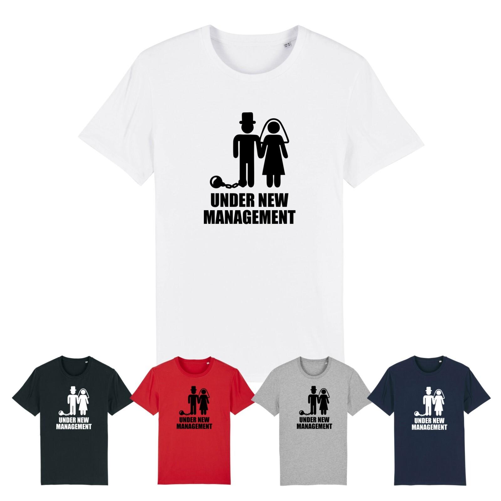UNDER NEW MANAGEMENT Funny Marriage Groom Stag Do T Shirt Mens Womens Tees Top Top Wedding Joke 4XL