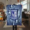 Kks Lech Poznan Print Flannel Blanket, High Quality Comfortable for All Seasons, Home Decor, Warmth and Comfort, Perfect for Christmas Gifts60