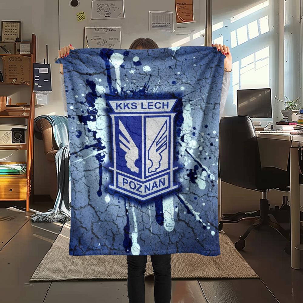 Kks Lech Poznan Print Flannel Blanket, High Quality Comfortable for All Seasons, Home Decor, Warmth and Comfort, Perfect for Christmas Gifts60