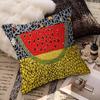 Yellow Dots Yayoi Kusama Pillow Covers Cartoon Sofa Decorative Home Double-Sided Printing Short Plush Cute Cushion Cover