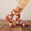 Medium tube winter thickened coral fleece thermal stockings cute cotton socks sleep socks home floor socks