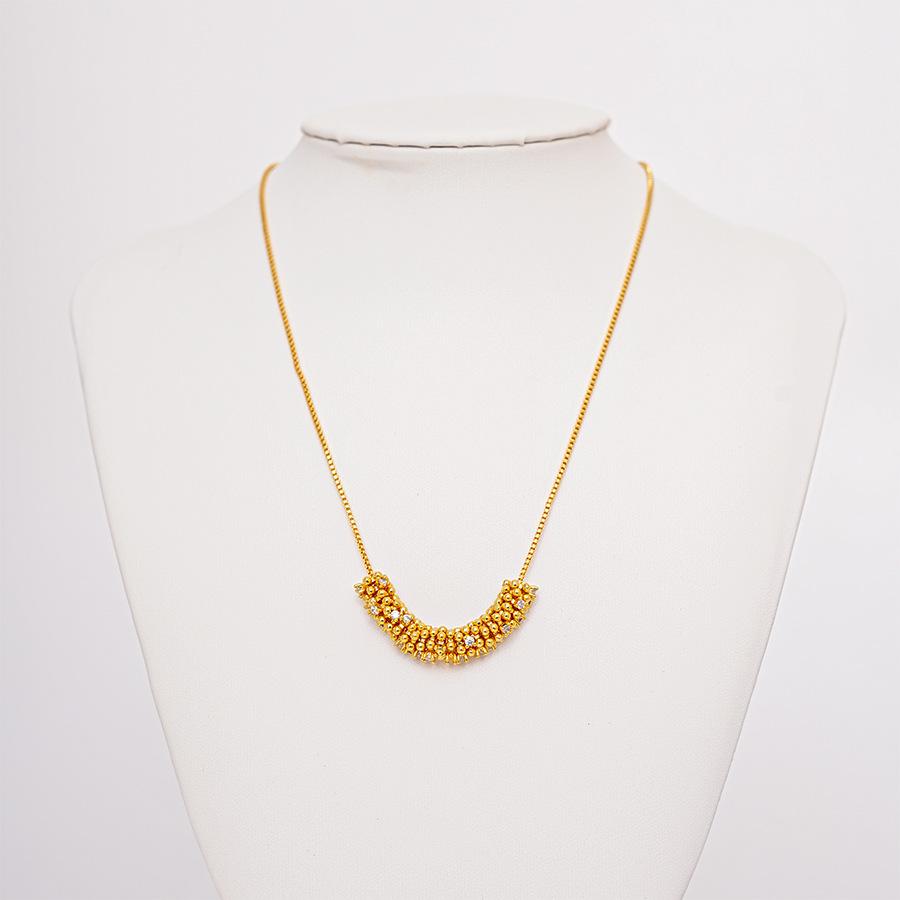 Zircon geometric circle clavicle necklace fashion personality temperament necklace