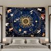 Zodiac Constellation Tapestry Astrology Star Map Galaxy Boho Wall Decor Fabric Print Room Decoration Q