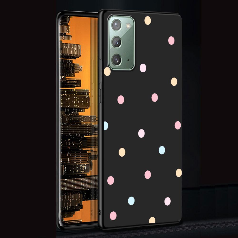 

Красочный Милый Волнистый Чехол в Горошек для Samsung Galaxy Note 20 Ultra 8 10 Lite 9 TPU Чехол для Телефона Note 10 Plus Черная Мягкая Оболочка Funda Samsung Note 10 Plus